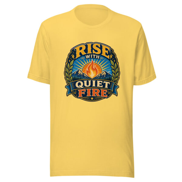 Rise With Quiet Fire Heartbeat-20260613-inspirational-codex Graphic Tee mockup 4 Rise With Quiet Fire Heartbeat-20260613-inspirational-codex Graphic Tee mockup 4
