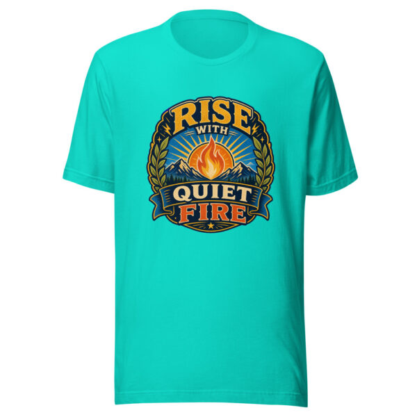 Rise With Quiet Fire Heartbeat-20260613-inspirational-codex Graphic Tee mockup 6 Rise With Quiet Fire Heartbeat-20260613-inspirational-codex Graphic Tee mockup 6