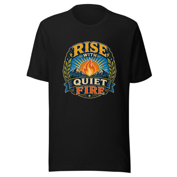 Rise With Quiet Fire Heartbeat-20260613-inspirational-codex Graphic Tee mockup 7 Rise With Quiet Fire Heartbeat-20260613-inspirational-codex Graphic Tee mockup 7