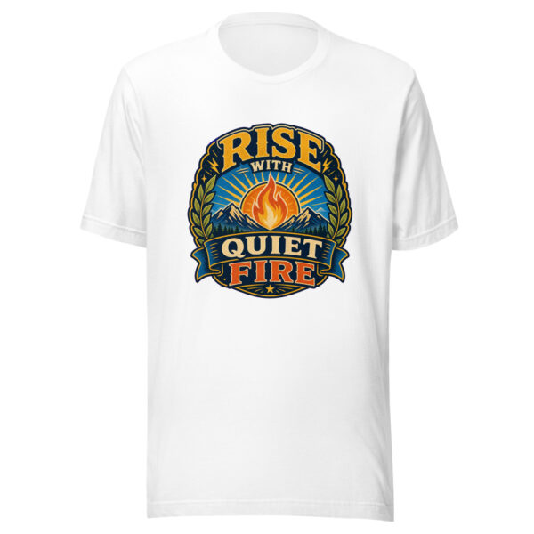 Rise With Quiet Fire Heartbeat-20260613-inspirational-codex Graphic Tee mockup 8 Rise With Quiet Fire Heartbeat-20260613-inspirational-codex Graphic Tee mockup 8