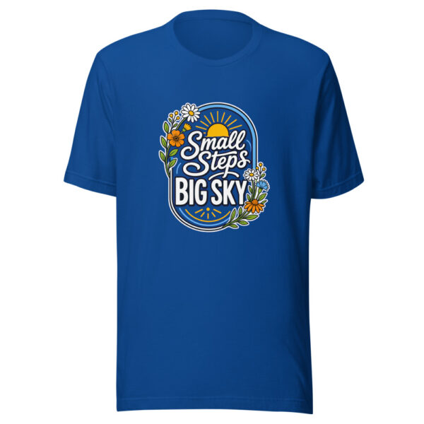Small Steps Big Sky Graphic Tee mockup 2 Small Steps Big Sky Graphic Tee mockup 2
