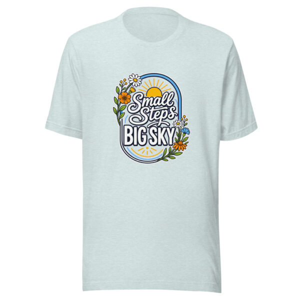 Small Steps Big Sky Graphic Tee mockup 4 Small Steps Big Sky Graphic Tee mockup 4