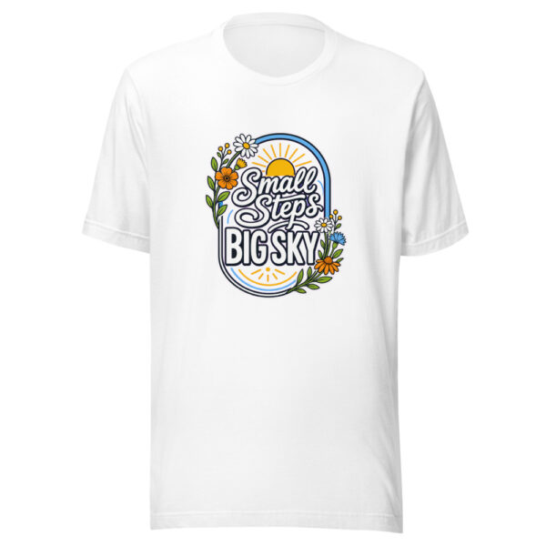 Small Steps Big Sky Graphic Tee mockup 5 Small Steps Big Sky Graphic Tee mockup 5