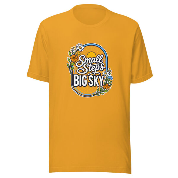 Small Steps Big Sky Graphic Tee mockup 6