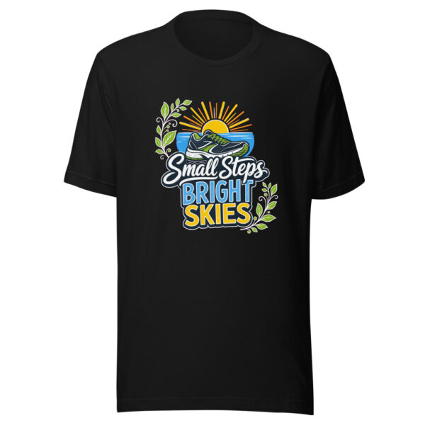 Small Steps Bright Skies Graphic Tee mockup 1 Small Steps Bright Skies Graphic Tee front view