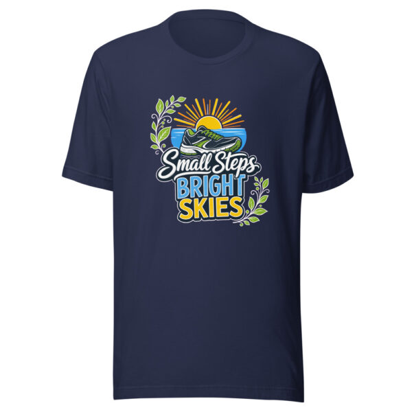 Small Steps Bright Skies Graphic Tee mockup 2 Small Steps Bright Skies Graphic Tee mockup 2