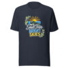Small Steps Bright Skies Graphic Tee mockup 7