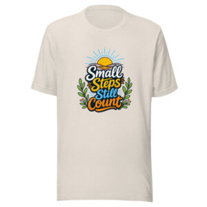 Small Steps Still Count Graphic Tee front view