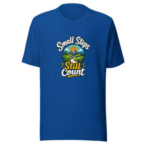 Small Steps Still Count Graphic Tee front view