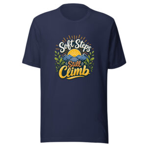 Soft Steps Still Climb Graphic Tee front view