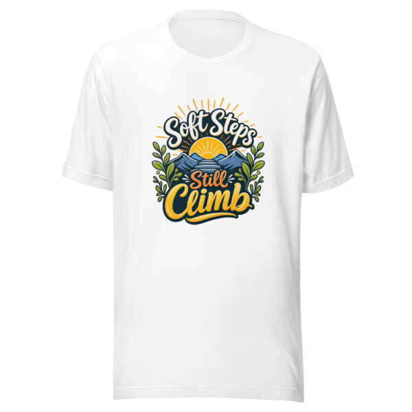 Soft Steps Still Climb Graphic Tee mockup 3 Soft Steps Still Climb Graphic Tee mockup 3