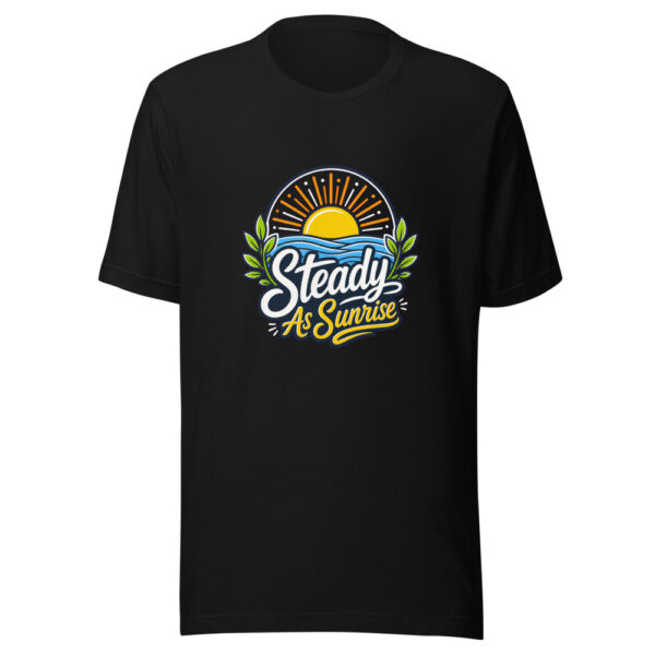 Steady As Sunrise Graphic Tee mockup 2