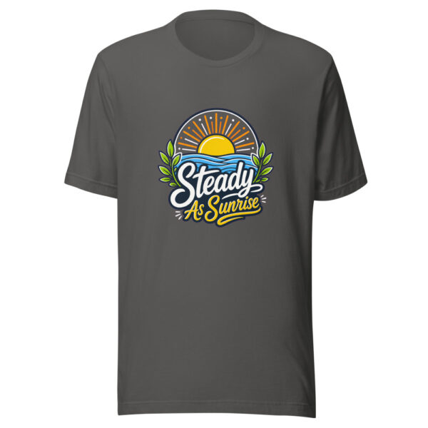 Steady As Sunrise Graphic Tee mockup 4
