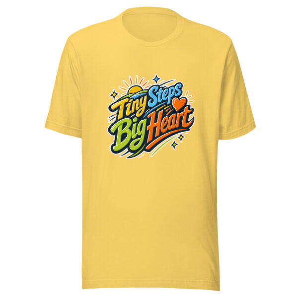 Tiny Steps Big Heart Graphic Tee mockup 1 Tiny Steps Big Heart Graphic Tee front view