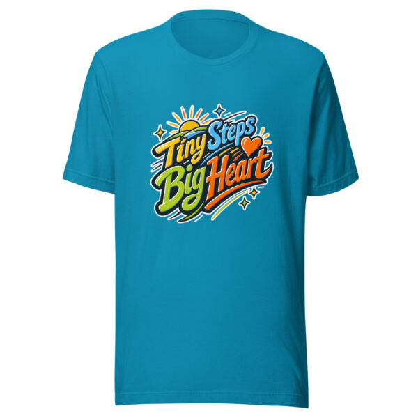 Tiny Steps Big Heart Graphic Tee mockup 2 Tiny Steps Big Heart Graphic Tee mockup 2