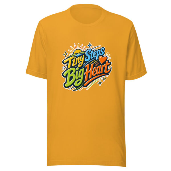 Tiny Steps Big Heart Graphic Tee mockup 4 Tiny Steps Big Heart Graphic Tee mockup 4