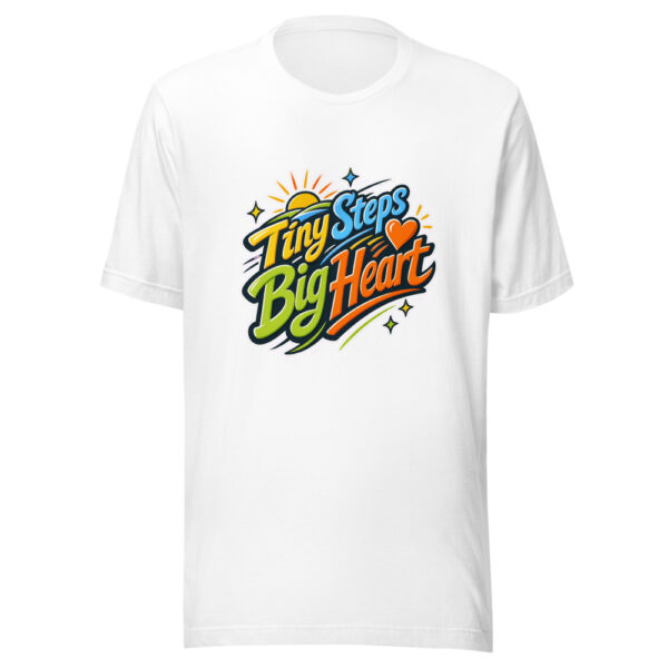 Tiny Steps Big Heart Graphic Tee mockup 8 Tiny Steps Big Heart Graphic Tee mockup 8
