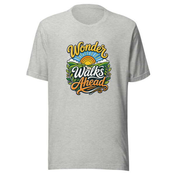 Wonder Walks Ahead Graphic Tee mockup 6