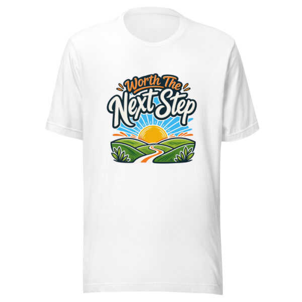 Worth The Next Step Graphic Tee mockup 3 Worth The Next Step Graphic Tee mockup 3