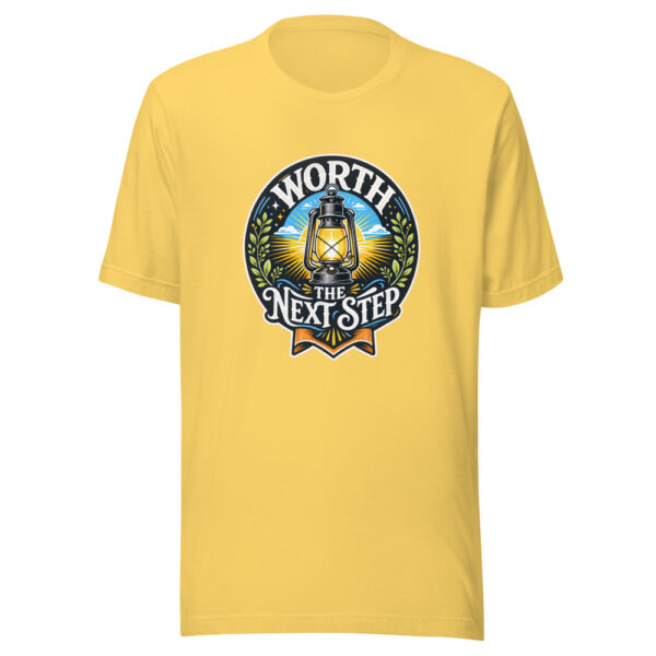 Worth The Next Step Graphic Tee mockup 4 Worth The Next Step Graphic Tee mockup 4