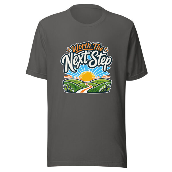 Worth The Next Step Graphic Tee mockup 4 Worth The Next Step Graphic Tee mockup 4