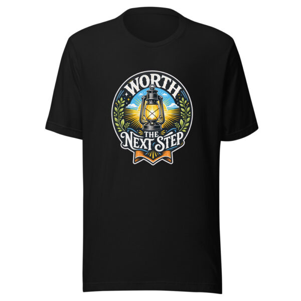 Worth The Next Step Graphic Tee mockup 7 Worth The Next Step Graphic Tee mockup 7
