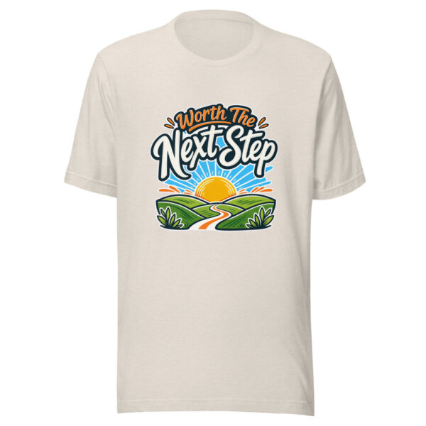 Worth The Next Step Graphic Tee mockup 8 Worth The Next Step Graphic Tee mockup 8