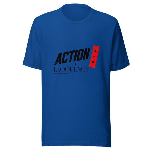 Action Is Eloquence - William Shakespeare Action-is-eloquence-shakespeare Graphic Tee mockup 3 Action Is Eloquence - William Shakespeare Action-is-eloquence-shakespeare Graphic Tee mockup 3