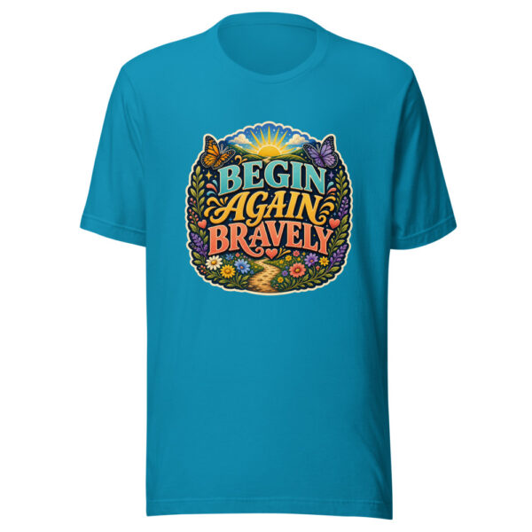 BEGIN AGAIN BRAVELY Heartbeat-20260623-codex-fallback Graphic Tee mockup 1 BEGIN AGAIN BRAVELY Heartbeat-20260623-codex-fallback Graphic Tee front view