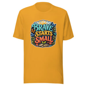 BRAVE STARTS SMALL Heartbeat-20260623-codex-fallback Graphic Tee mockup 1 BRAVE STARTS SMALL Heartbeat-20260623-codex-fallback Graphic Tee front view