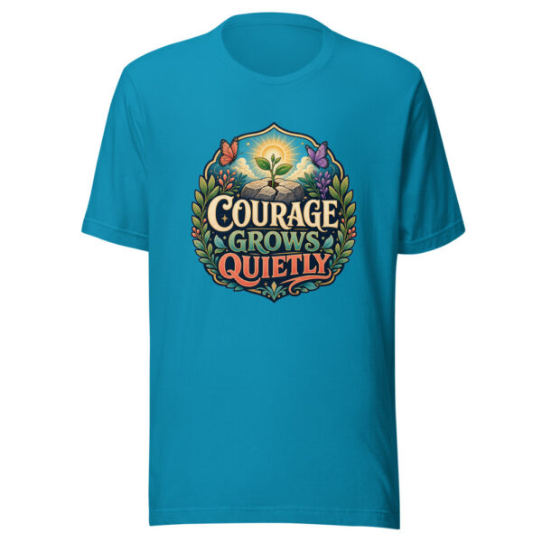 COURAGE GROWS QUIETLY Heartbeat-20260624-codex-fallback Graphic Tee mockup 1 COURAGE GROWS QUIETLY Heartbeat-20260624-codex-fallback Graphic Tee front view