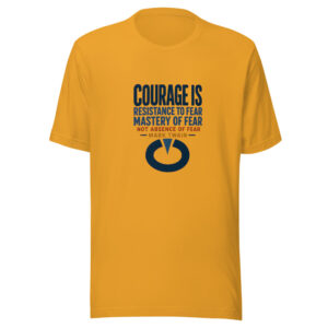 Courage Is Resistance To Fear — Mark Twain Historic-courage-quote Graphic Tee front view