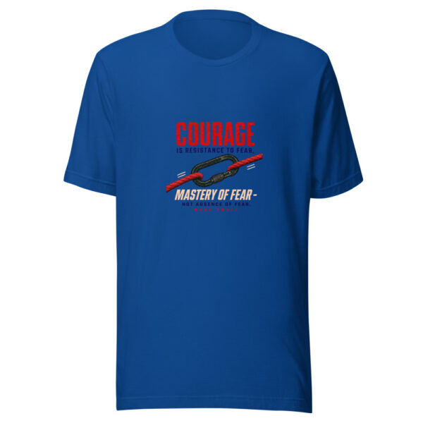 Courage Is Resistance To Fear Mastery Of Fear Not Absence Of Fear - Mark Twain Courage-resistance-mark-twain Graphic Tee mockup 3 Courage Is Resistance To Fear Mastery Of Fear Not Absence Of Fear - Mark Twain Courage-resistance-mark-twain Graphic Tee mockup 3