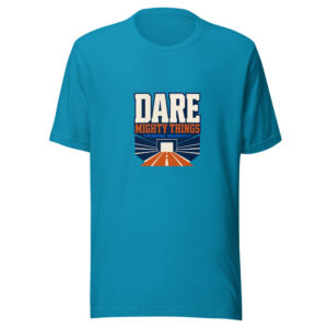 Dare Mighty Things — Theodore Roosevelt Arena-grit-quote Graphic Tee front view