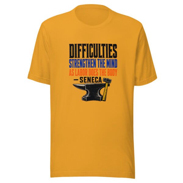 Difficulties Strengthen The Mind As Labor Does The Body — Seneca Seneca-difficulties-strengthen Graphic Tee mockup 3 Difficulties Strengthen The Mind As Labor Does The Body — Seneca Seneca-difficulties-strengthen Graphic Tee mockup 3