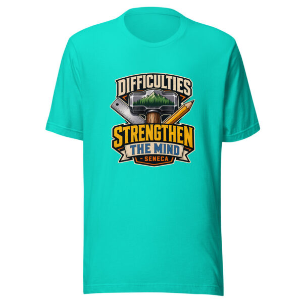 Difficulties Strengthen The Mind - Seneca Graphic Tee mockup 5