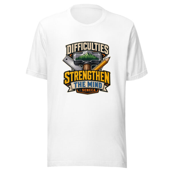 Difficulties Strengthen The Mind - Seneca Graphic Tee mockup 8