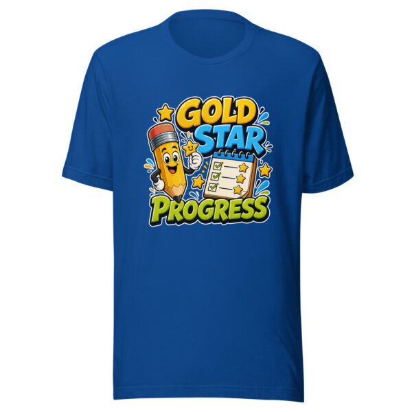 Gold Star Progress Graphic Tee front view