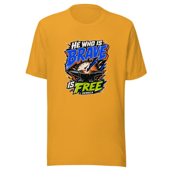 He Who Is Brave Is Free - Seneca Graphic Tee mockup 1 He Who Is Brave Is Free - Seneca Graphic Tee front view