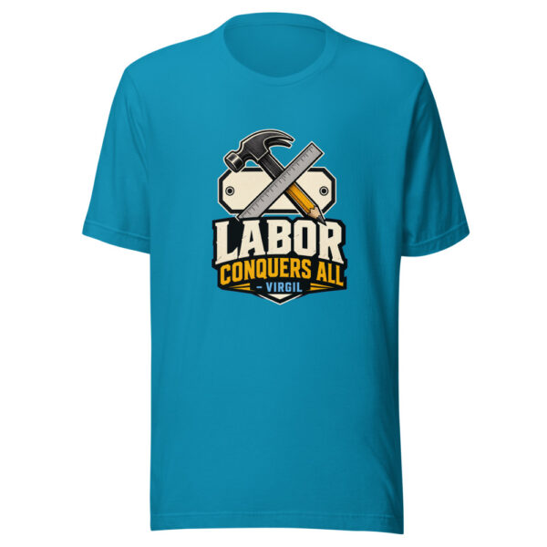 Labor Conquers All - Virgil Graphic Tee mockup 2