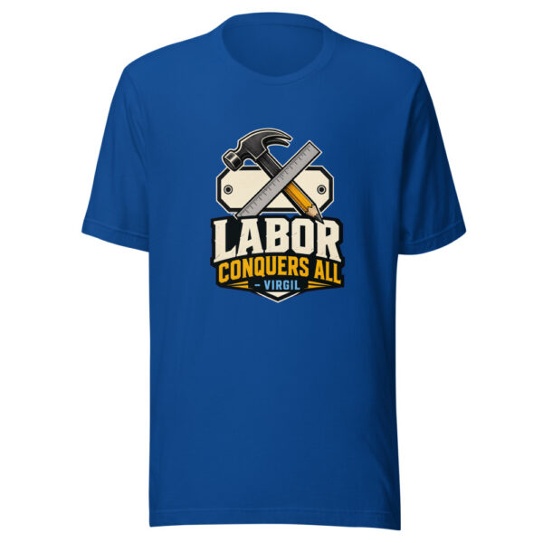 Labor Conquers All - Virgil Graphic Tee mockup 3