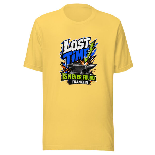 Lost Time Is Never Found - Franklin Graphic Tee mockup 6 Lost Time Is Never Found - Franklin Graphic Tee mockup 6