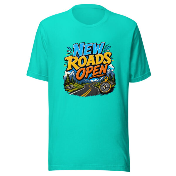 New Roads Open Graphic Tee mockup 6 New Roads Open Graphic Tee mockup 6