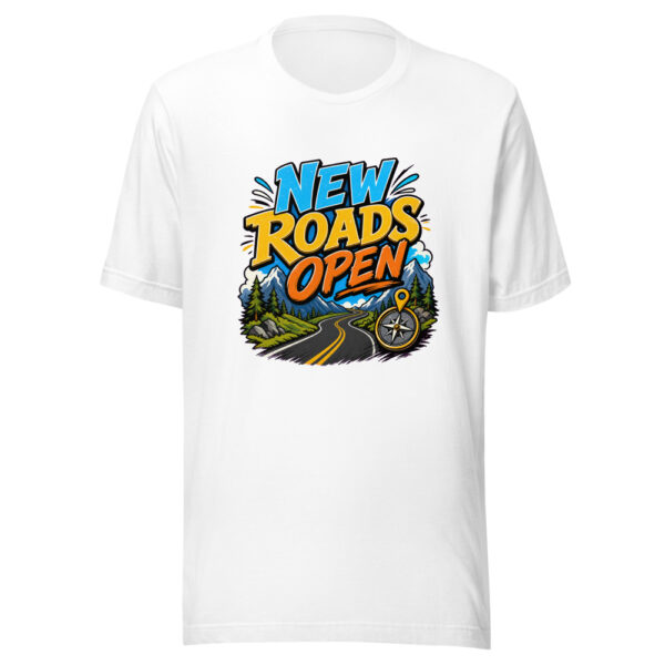 New Roads Open Graphic Tee mockup 8 New Roads Open Graphic Tee mockup 8