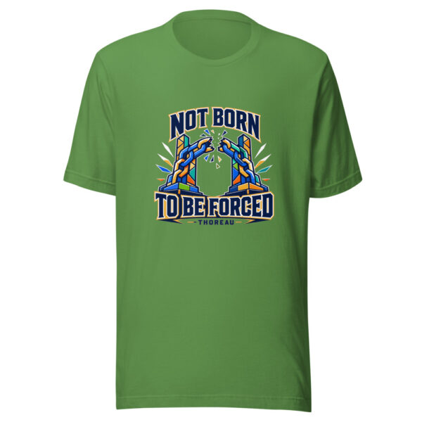 Not Born To Be Forced - Thoreau Graphic Tee mockup 17 Not Born To Be Forced - Thoreau Graphic Tee mockup 17