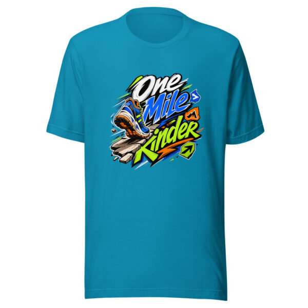 One Mile Kinder Graphic Tee mockup 1 One Mile Kinder Graphic Tee front view