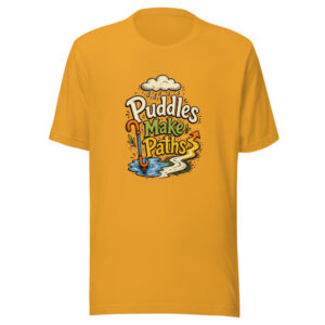Puddles Make Paths Graphic Tee mockup 1 Puddles Make Paths Graphic Tee front view