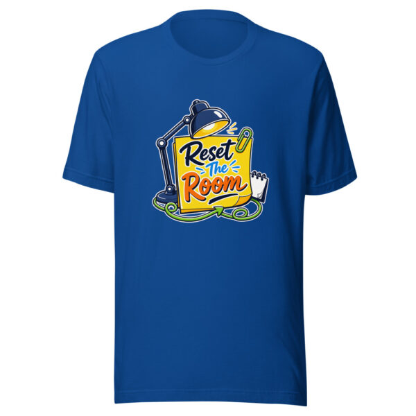 Reset The Room Graphic Tee mockup 3