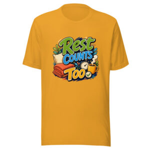 Rest Counts Too Graphic Tee mockup 1 Rest Counts Too Graphic Tee front view