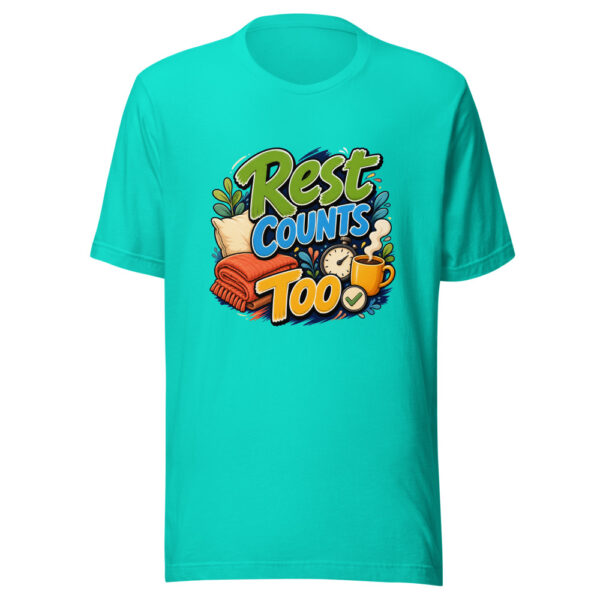 Rest Counts Too Graphic Tee mockup 6 Rest Counts Too Graphic Tee mockup 6